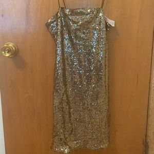 Gold sequin mini